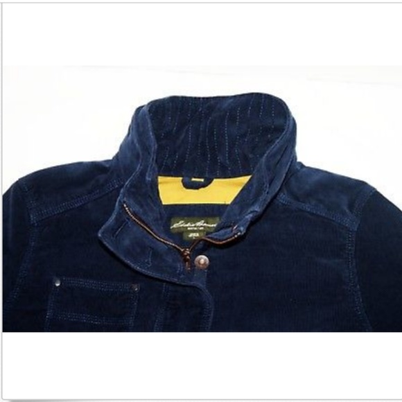 Eddie Bauer Blue Corduroy Zip Button Up Jacket - Picture 6 of 8